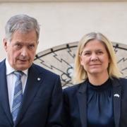 Magdalena Andersson, Sauli Niinistö och Turkiets president Recep Tayyip Erdogan