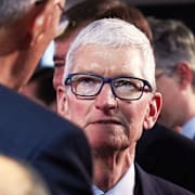 Protester mot ICE i New York förra året/Tim Cook.