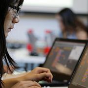 Arkivbild: Girls Who Code-lektion i San José.