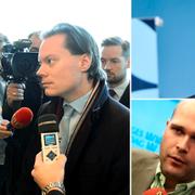 Åtalade Martin Kinnunen, SD-ledaren Jimmie Åkesson och tidigare SD-politikern Erik Almqvist.