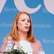 Annie Lööfs tal på onsdagen