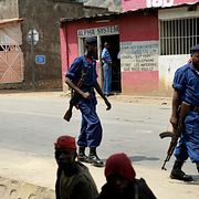 Poliser i Burundi.