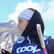 Kristine Stavås Skistad i Val di Fiemme.