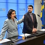 Simona Mohamsson och Jimmie Åkesson.