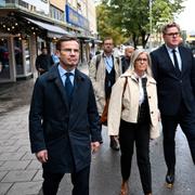 Ulf Kristersson och Gunnar Strömmer i Gävle.