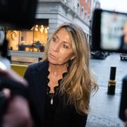 Deborah Turness när hon mötte medierna under förmiddagen.