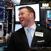 Illustrationsbild. Börsmäklare på Wall Street.