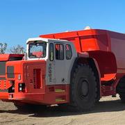 Pressbild. Batterielektrisk truck från Sandvik.