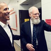 Barack Obama och David Letterman. 