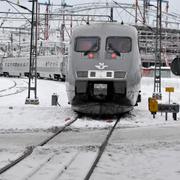 SJ:s tåg i Hagalund, Solna.