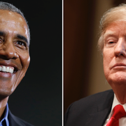 USA:s före detta president Barack Obama och nuvarande Donald Trump 