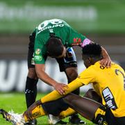 Varbergs Junes Barny och Elfsborgs Joseph Okumu.