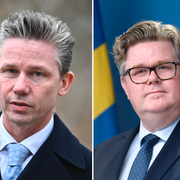 Micael Bydén, försvarsminister Pål Jonson och justitieminister Gunnar Strömmer.