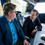 Statsminister Ulf Kristersson (M) och justitieminister Gunnar Strömmer (M).