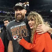 Travis Kelce och Taylor Swift 2024.