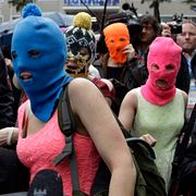 Pussy Riot-protest i ryska Adler 2014.