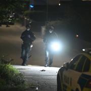 Polisinsats efter explosionen.