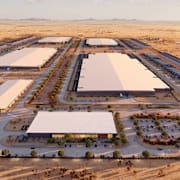 Illustration av AI-datacentret i New Mexico.