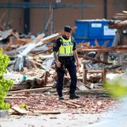  Bilder på explosionsplatsen, Garnisonen, Linköping.