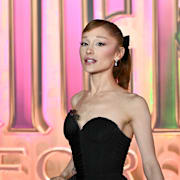 Ariana Grande på premiären. 