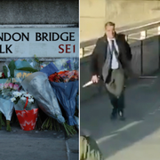 Darryn Frost med narvalsbeten på London Bridge.