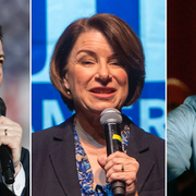 Pete Buttigieg, Amy Klobuchar och Beto O'Rourke. 