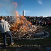 Majbrasan brinner i Malmö på valborgsmässoafton förra året. 