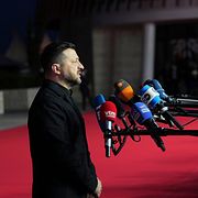 Zelenskyj på plats på EU-toppmötet på torsdagen.