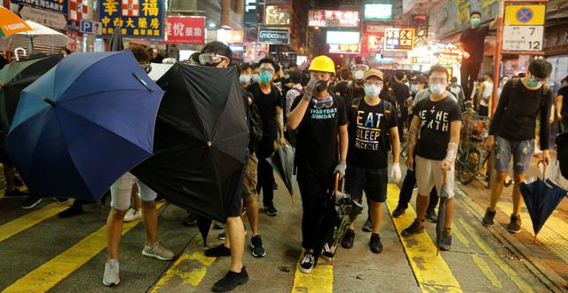 Demokratidemonstrationer i Hongkong 2019. THOMAS PETER / TT NYHETSBYRÅN