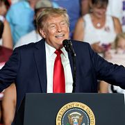Donald Trump håller tal. Arkivbild.