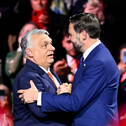 Marine Le Pen från Nationell samlin / Orbán och JD Vance / AFD:s partiledare Alice Veidel