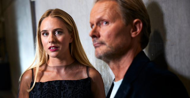 Carla Sehn och regissören Felix Herngren.  Fredrik Persson/TT