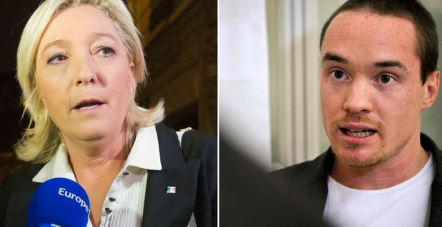 Marine Le Pen och Kent Ekeroth. TT