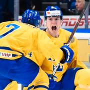 Lias Andersson efter sitt mål mot USA i seminfinalen.