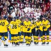 Bild från matchen i Stockholm. 
