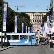 Gruppen samlades vid Karl Johan.