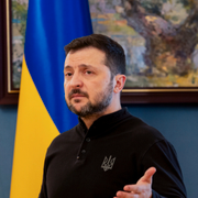 Bild från attacken/Zelenskyj.