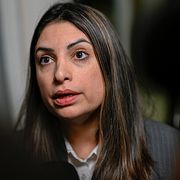Vänsterpartiets partiledare Nooshi Dadgostar (V)
