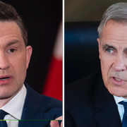 Valet i Kanada står i praktiken mellan de konservativas Pierre Poilievre och liberalernas Mark Carney.