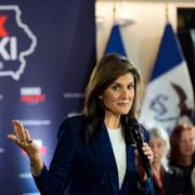 Nikki Haley kampanjar i Iowa.