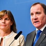 Isabella Lövin (MP) och Stefan Löfven (S): 