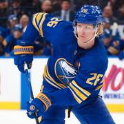 Rasmus Dahlin, 24, är NHL:s näst målfarligaste back. Arkivbild. 