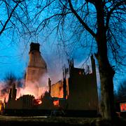 Huset i Västra Ämtevik i Sunne kommun brann upp.