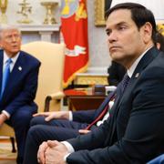 Marco Rubio och Donald Trump i Vita huset.