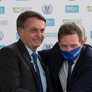 President Jair Bolsonaro tillsammans med Marceollo Crivella. 