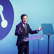 Statsminister Ulf Kristersson talar på Sverigedagarna.