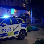 Polis på plats i Västerås.
