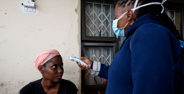 Sjukvårdsarbetare i Durban, Sydafrika, under covid-19-utbrottet. ROGAN WARD / TT NYHETSBYRÅN