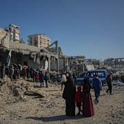 En polisstation i Gaza stad som blev attackerad på lördagen. 