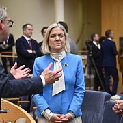 Arkivbild: Socialdemokraternas partiledare Magdalena Andersson vid riksmötets öppnande.